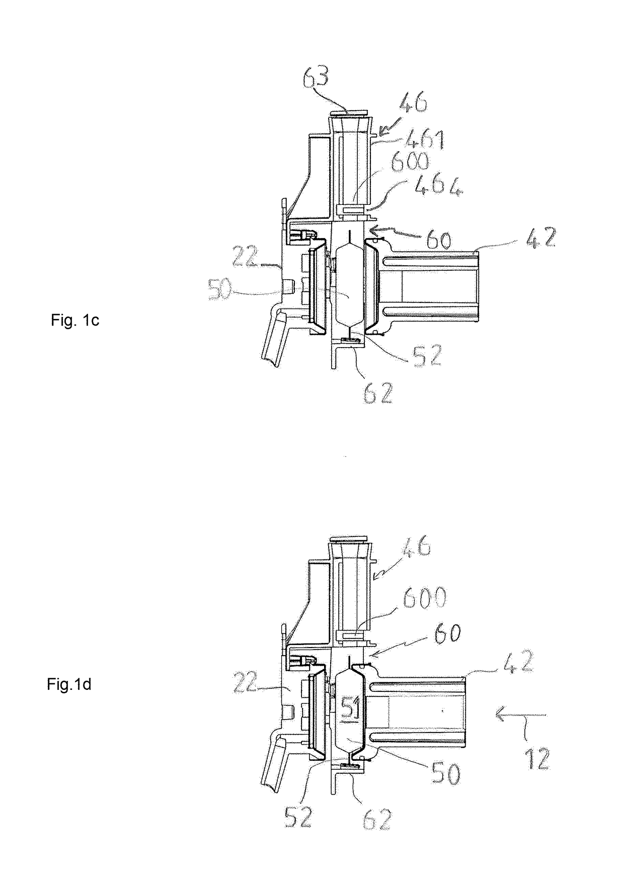 System for detecting jamming for a machine for producing drinks via infusion