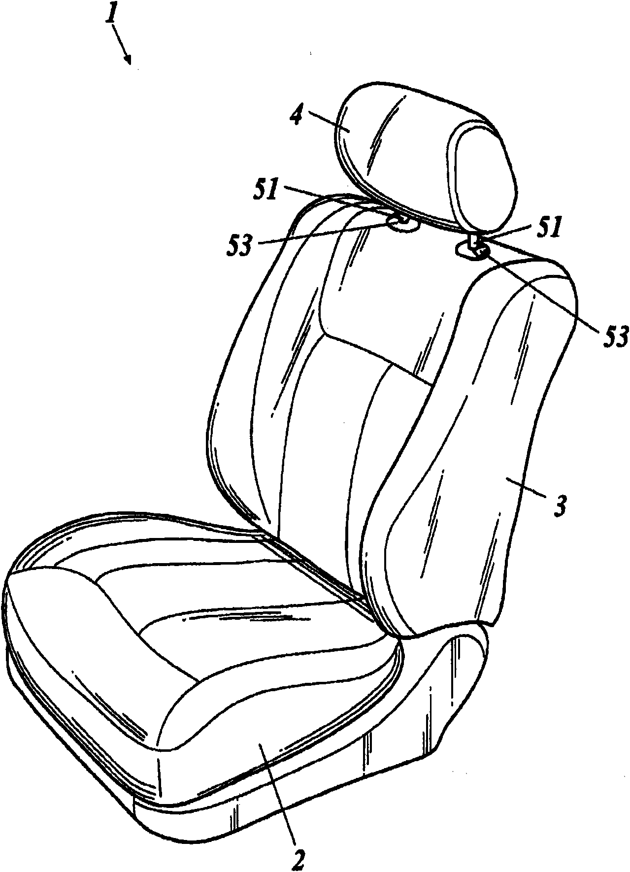 Headrest support structure