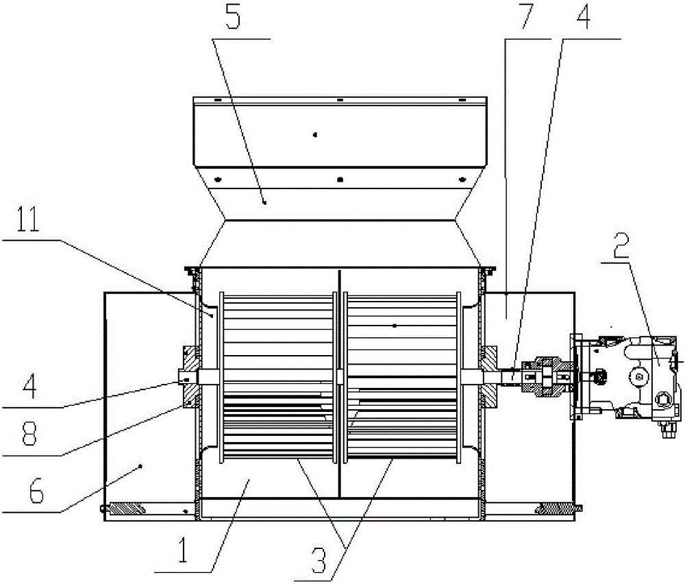 Impurity removing and air discharging machine for cane harvester