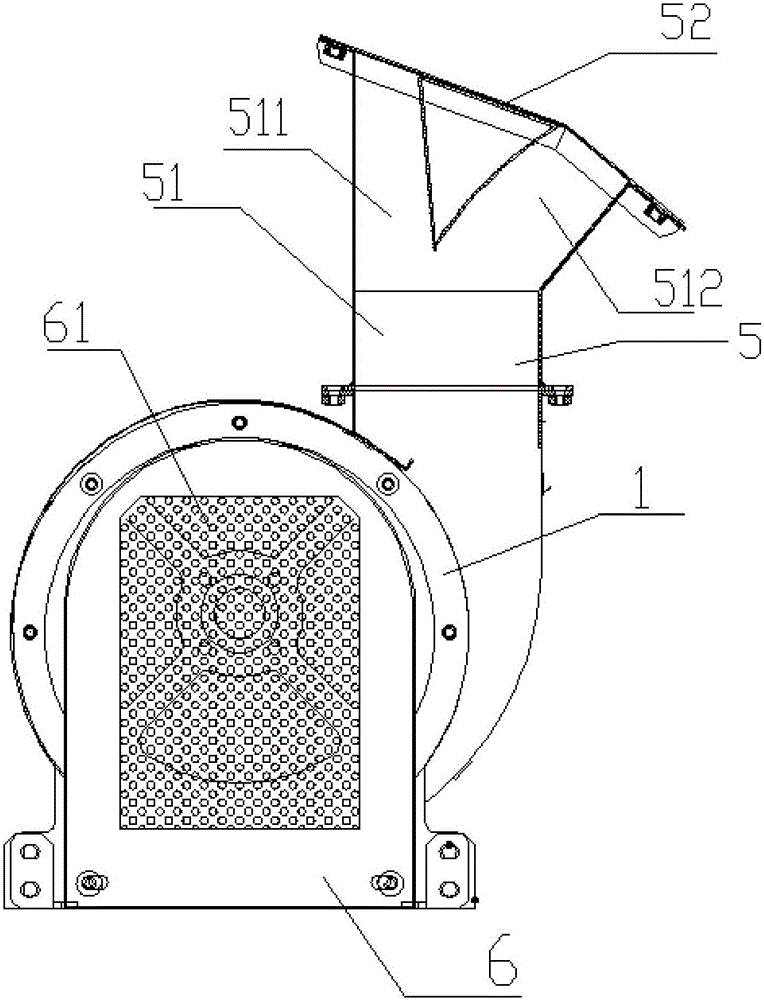 Impurity removing and air discharging machine for cane harvester