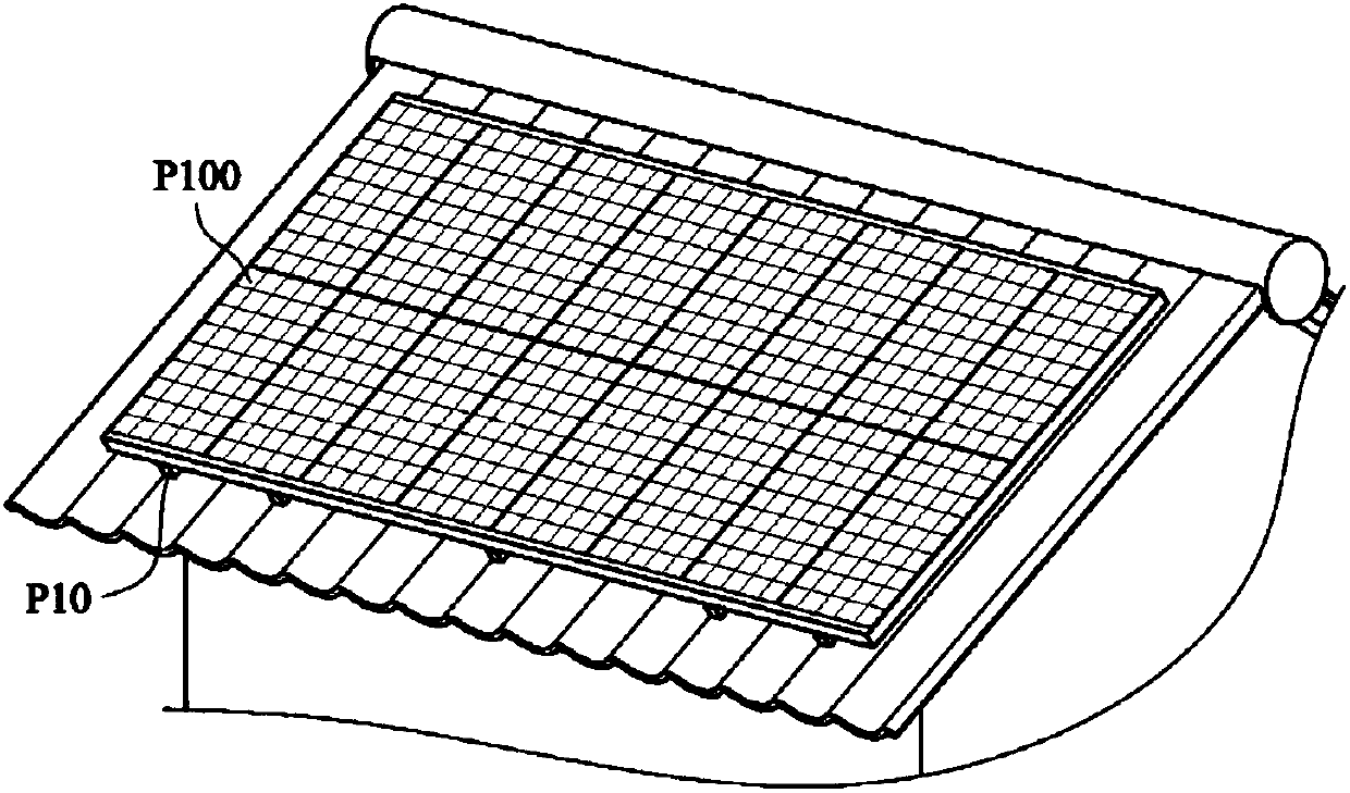 Support-free fitting type roof solar panel structure