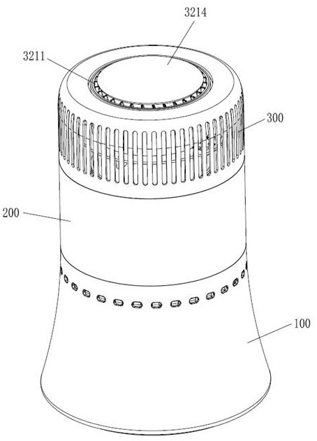 Humidifier with fan arranged at top