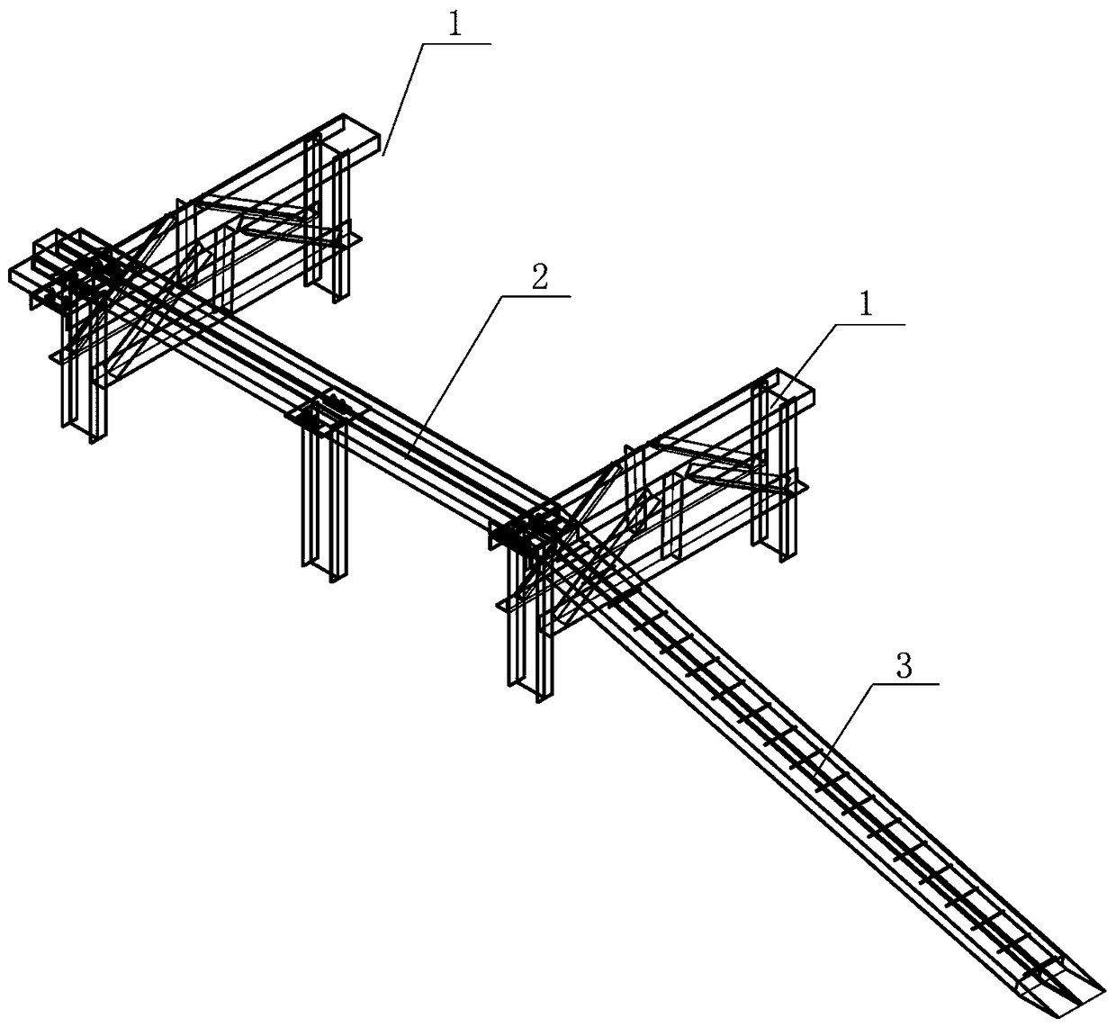 A detachable double-sided bridge and a method for installing and disassembling the same