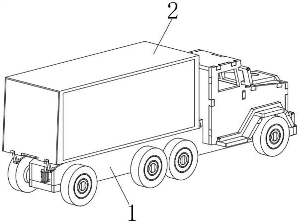 Truck boxboard turnover mechanism
