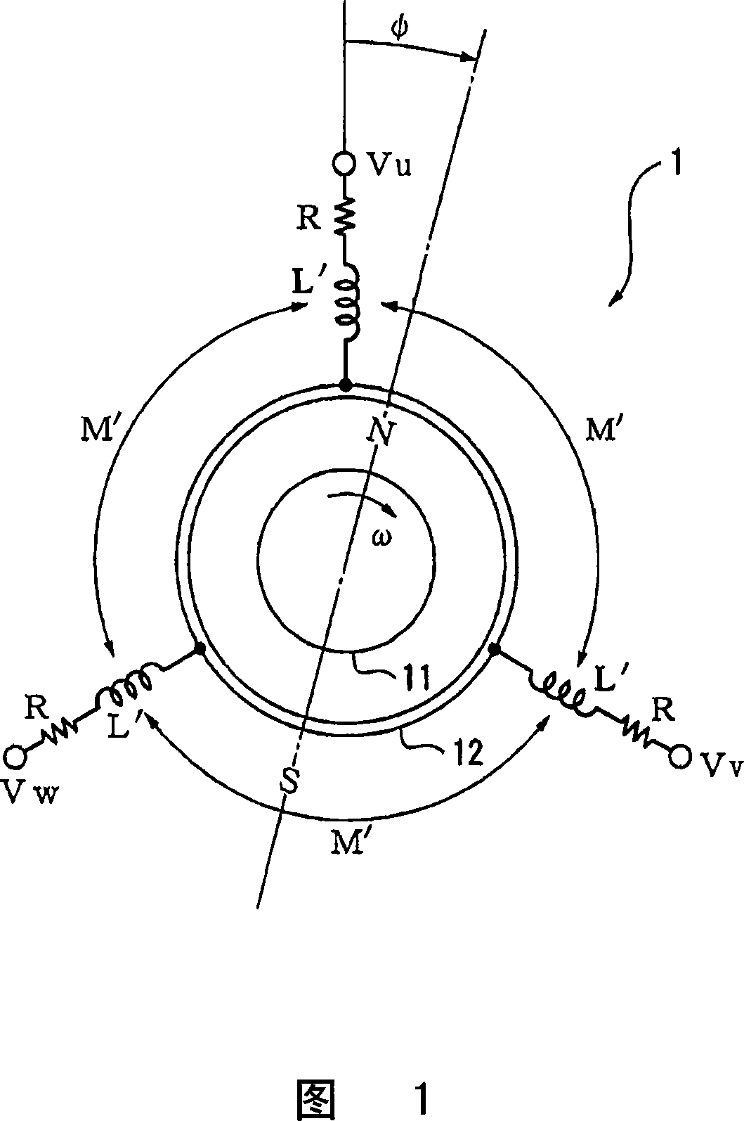 Servomotor current control method and servomotor