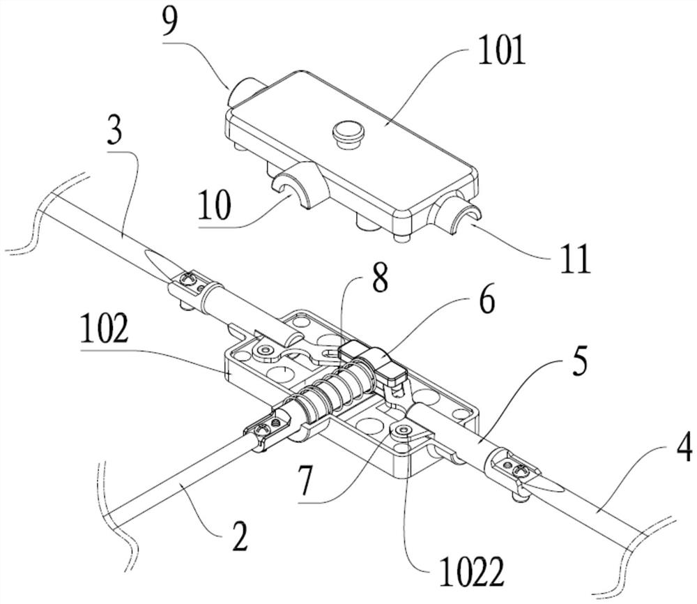 Bolt device capable of being locked and contracted