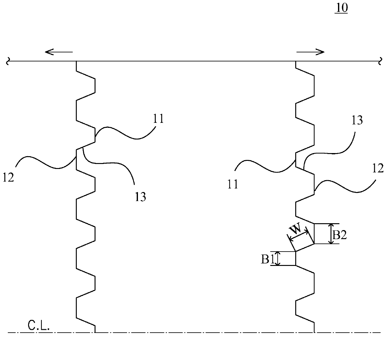 Asymmetric watertight corrugated bulkhead and bulk cargo ship heavy ballast tank