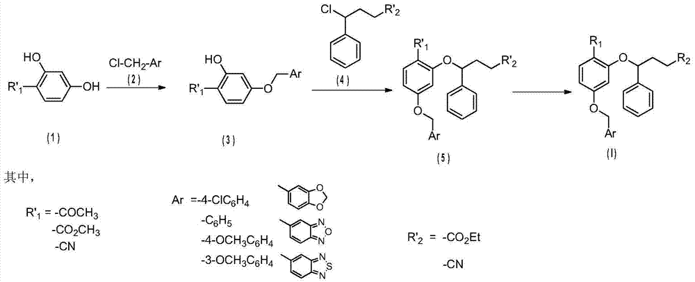 2,4-dibenzyloxybenzoic acid derivative and preparation method and application thereof