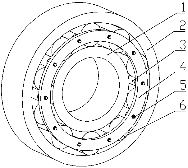 Novel cylindrical roller bearing of holder structure
