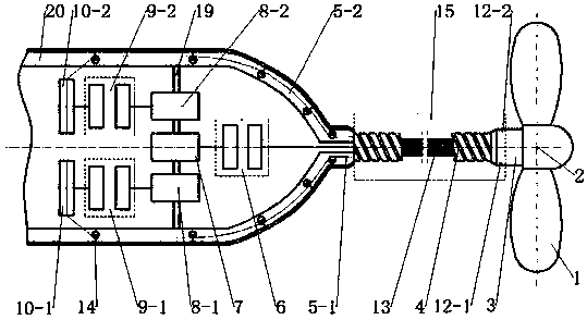 A vector thruster of an underwater robot