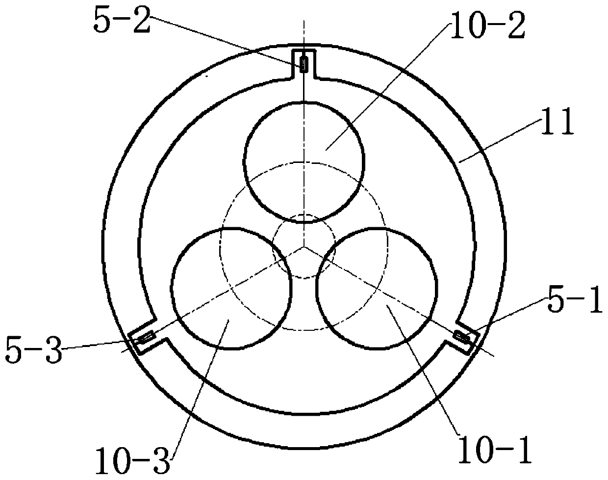 A vector thruster of an underwater robot