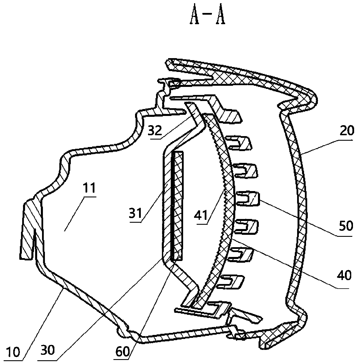 Automobile lamp assembly and vehicle provided with same