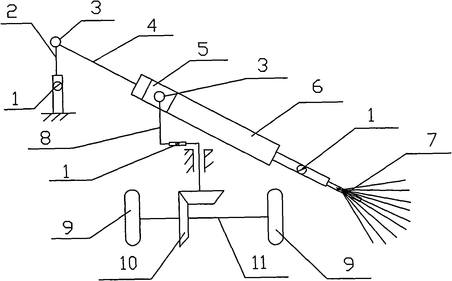 Pavement sweeping device