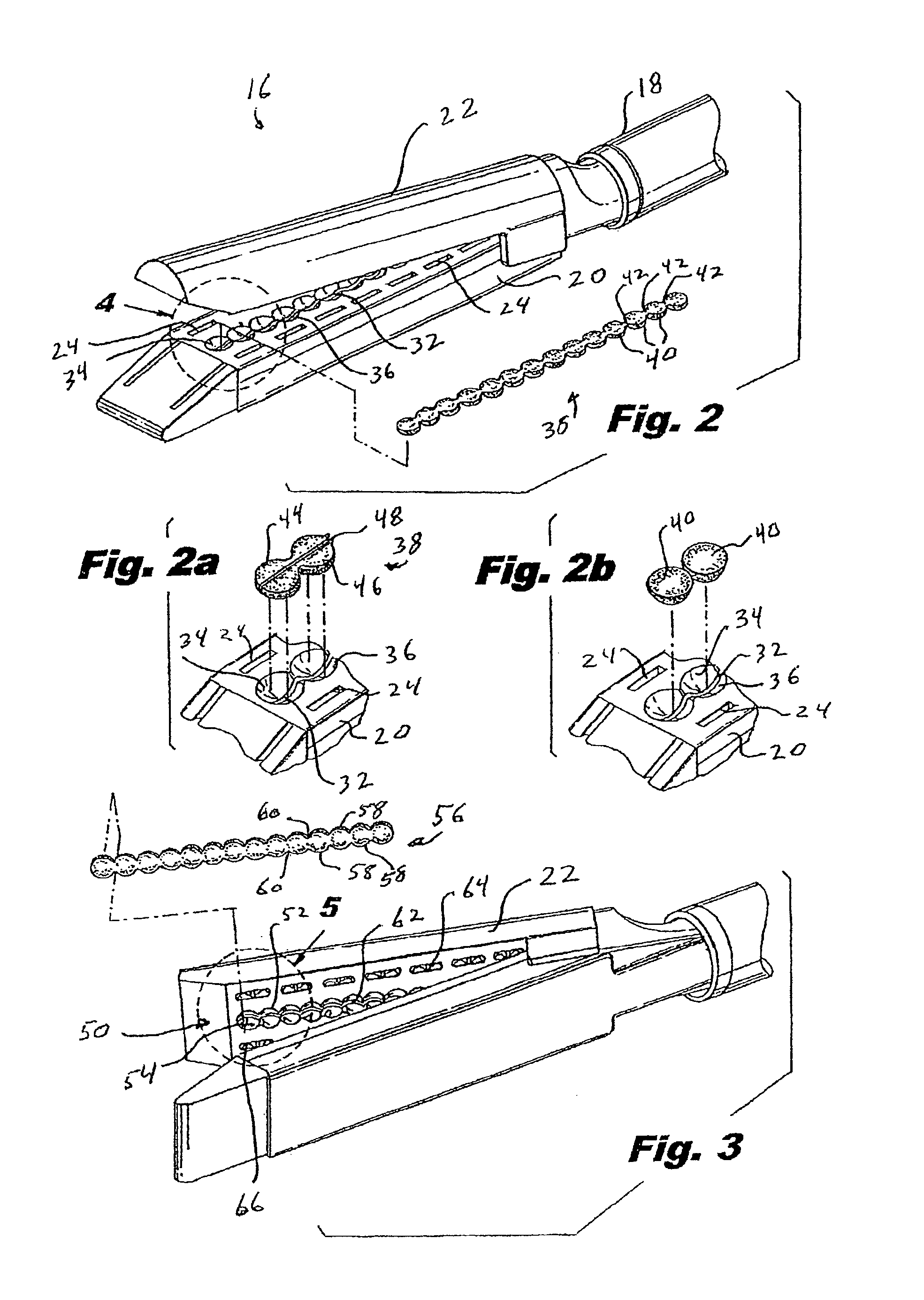 Materials delivery system for stapling device