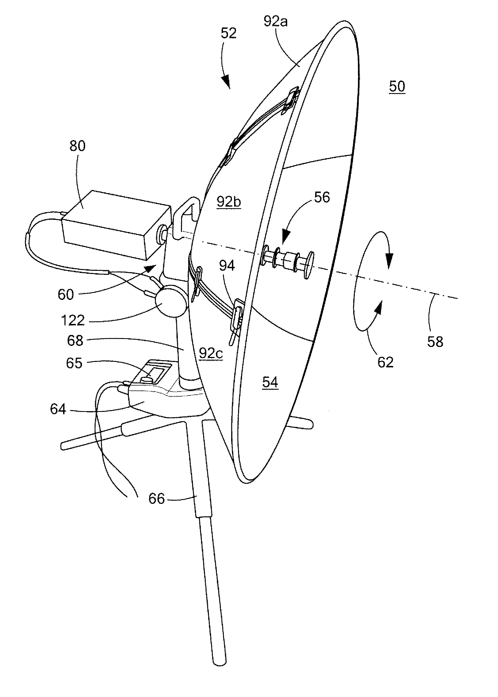 Antenna positioning system with automated skewed positioning