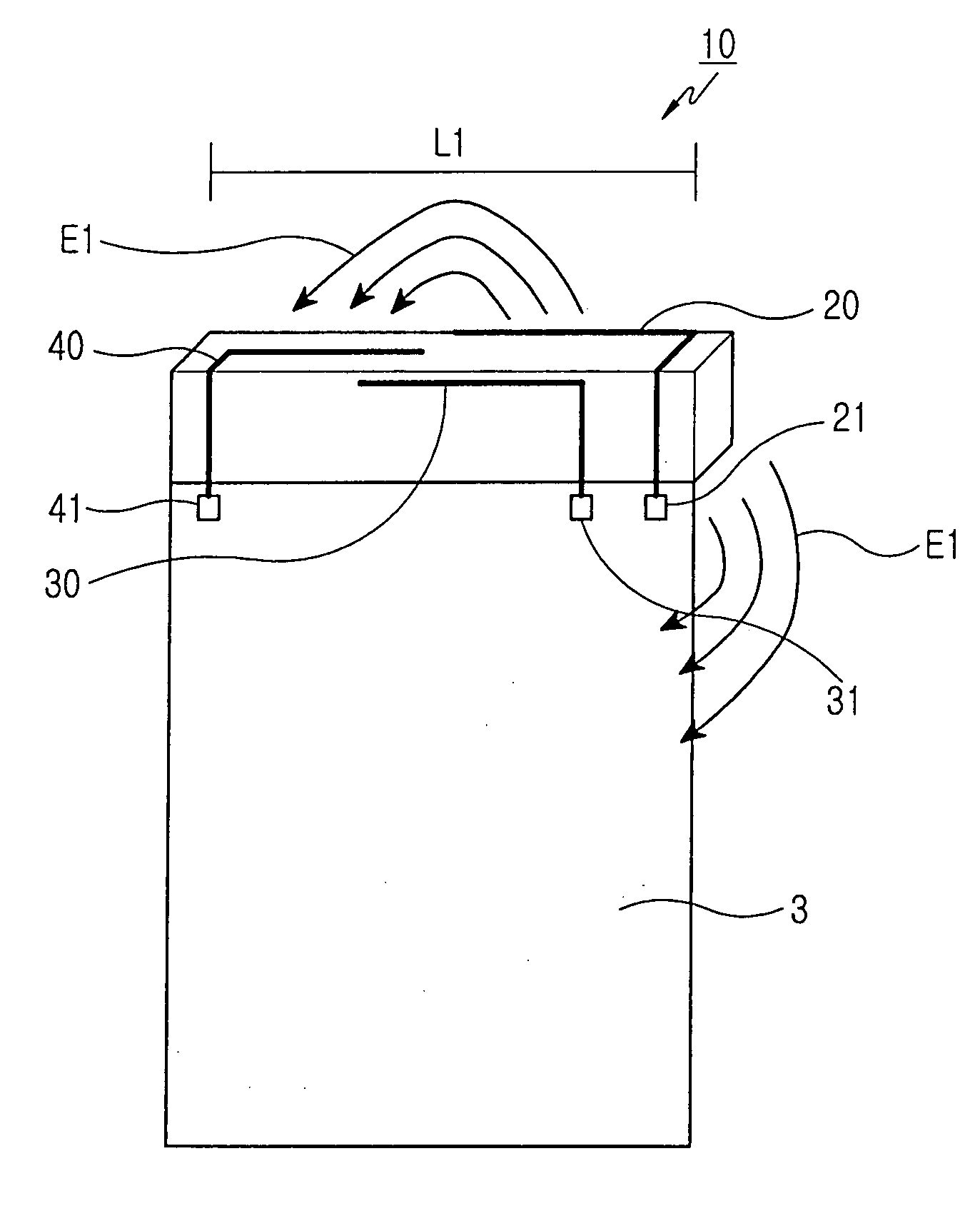 Built-in type antenna apparatus for mobile terminal