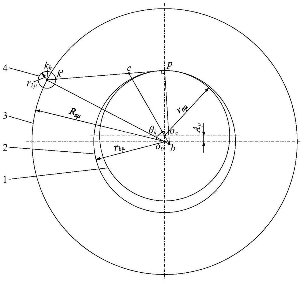 Method for calculating tooth profile curvature radius of cycloidal gear at meshing position of cycloidal gear pin teeth