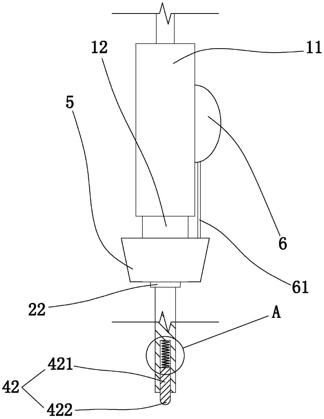 A protection verification test wiring structure