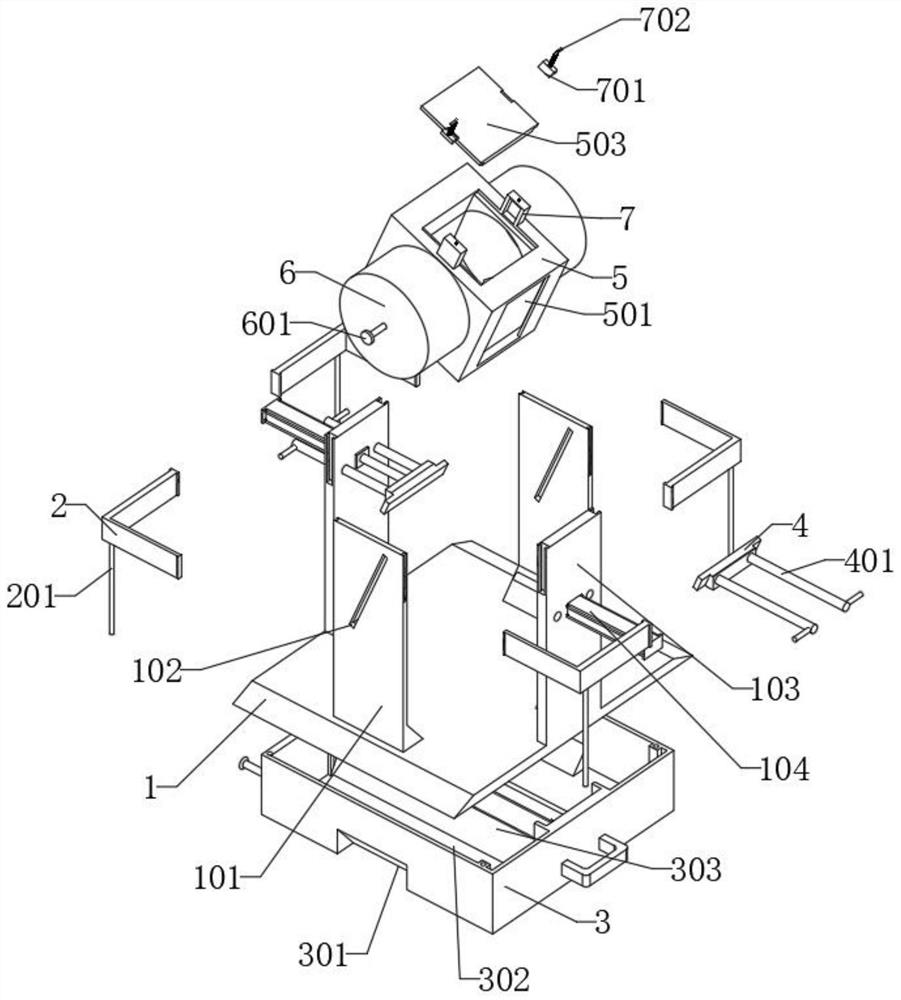 Dried shrimp rice throwing device based on food processing