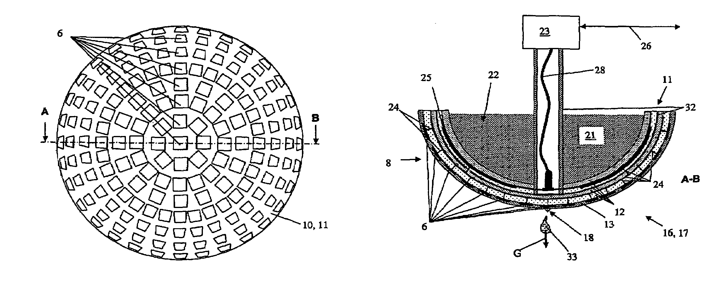 Device for transmitting and/or receiving high-frequency signals in an open or closed space system