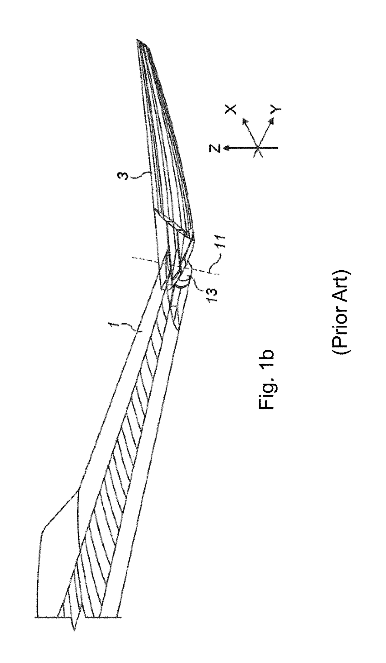 Interface between an outer end of a wing and a moveable wing tip device