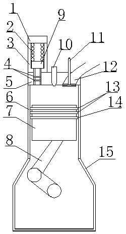 Diesel engine combustion device capable of changing clearance volume