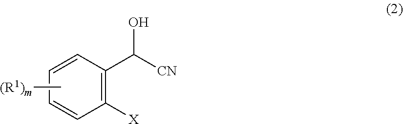 Process for production of mandelonitrile compound