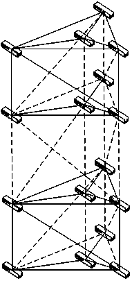 Data center network based on prismoid structure