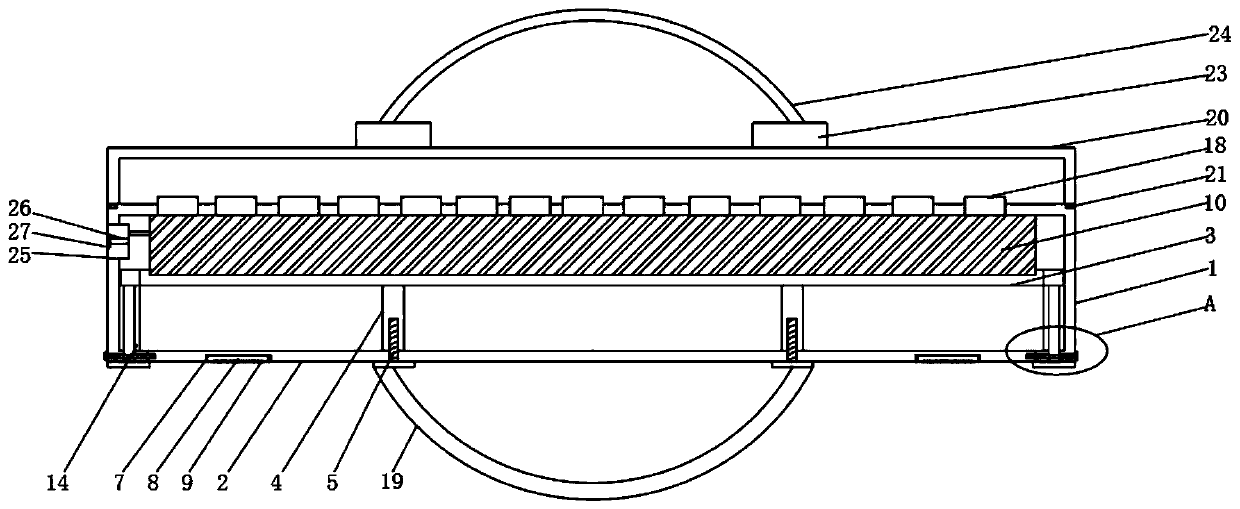 Computer keyboard facilitating storage