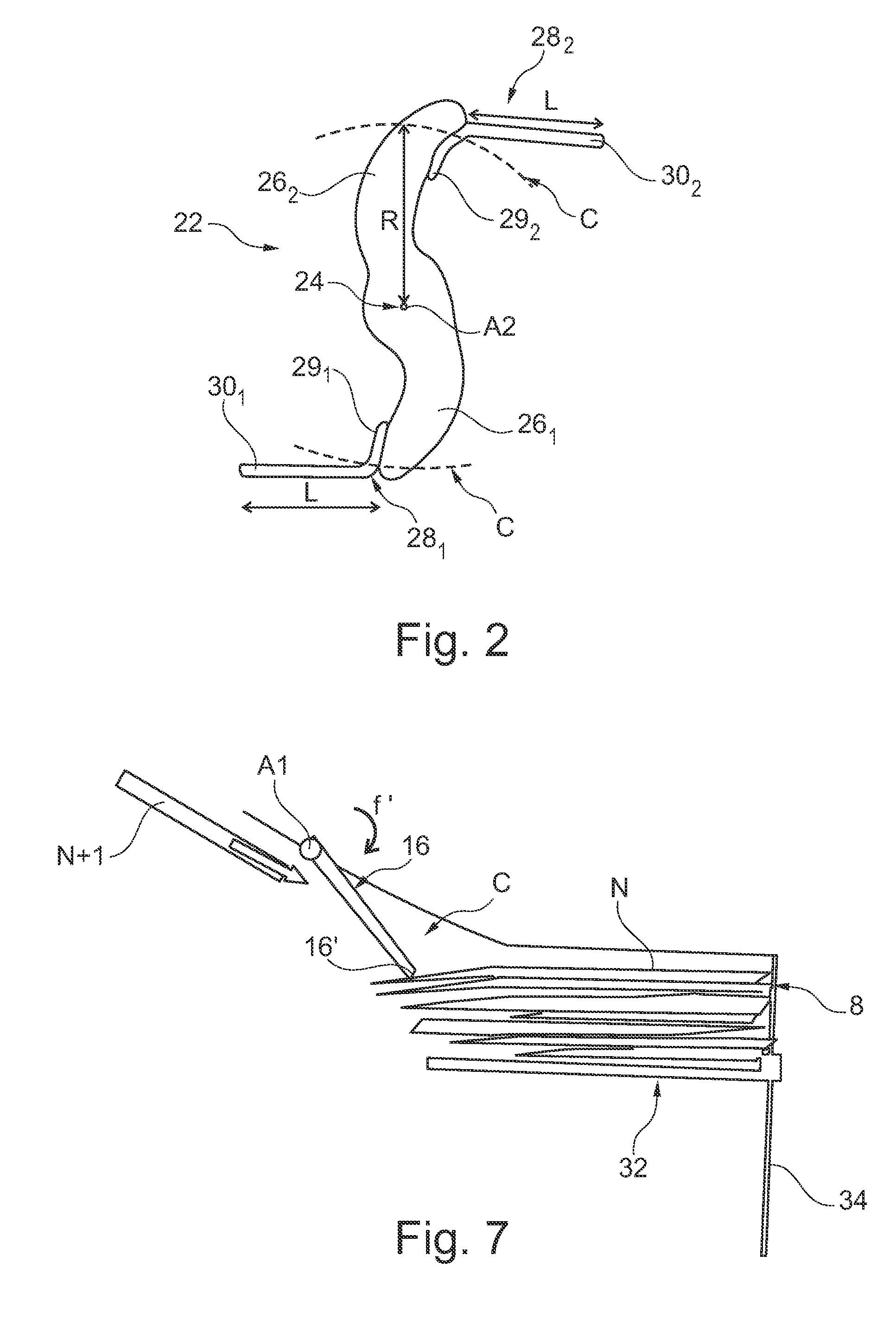 Device for stacking flat articles on edge and a postal sorting machine equipped with at least one such device
