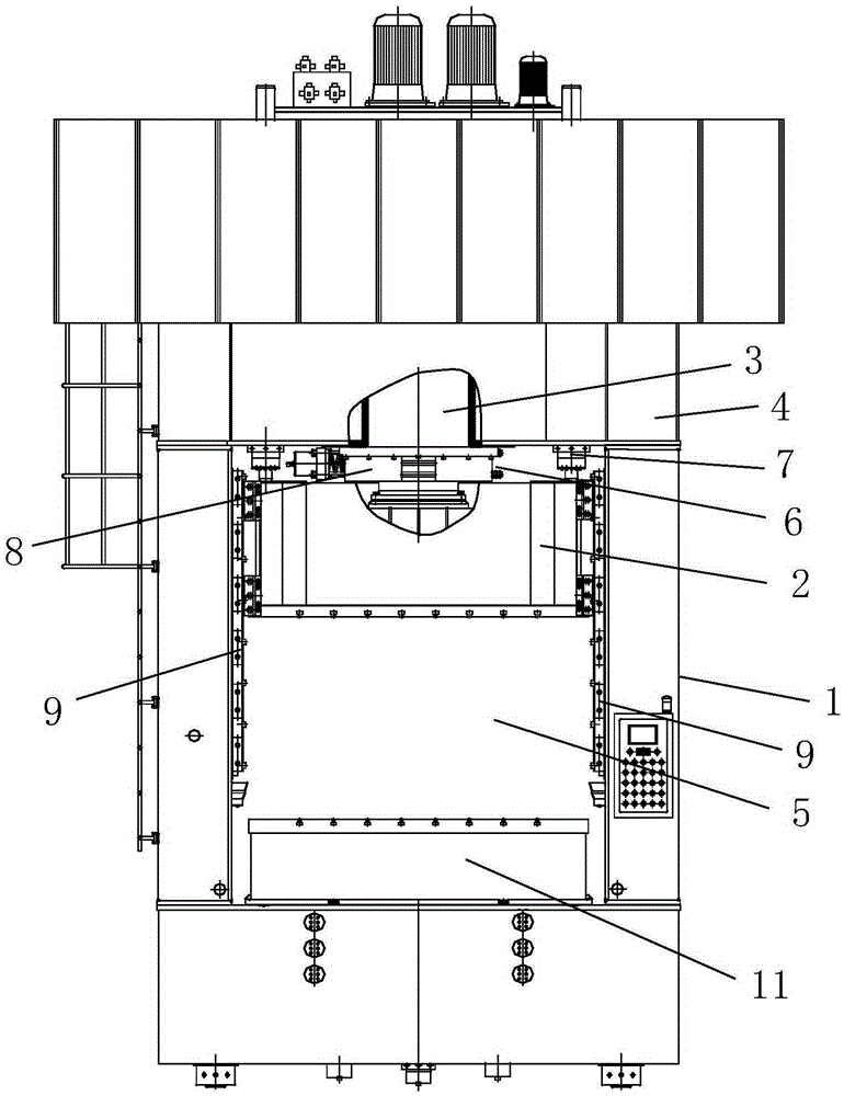 Quick blanking and drawing two-mode hydraulic machine and working method thereof