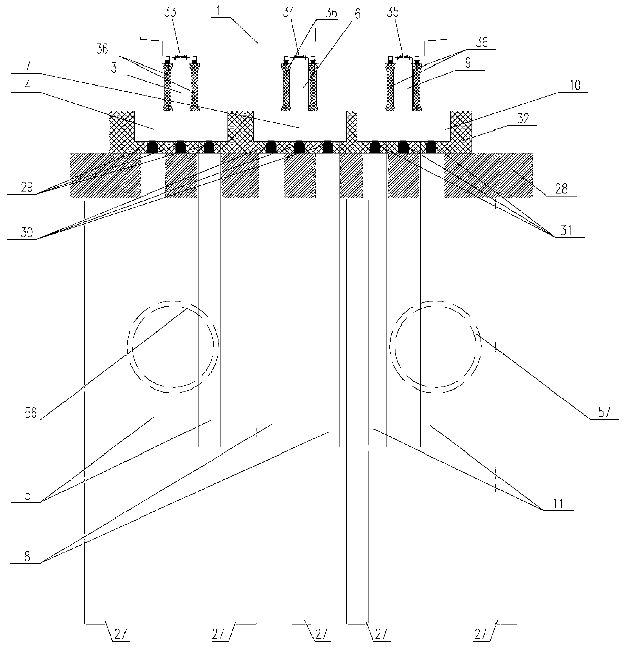 Determination of lifting force and displacement control method for active underpinning of pile foundation of super statically indeterminate bridge