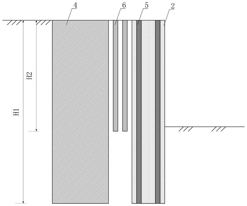 Water-stopping method at joint between occlusal pile and ground connecting wall