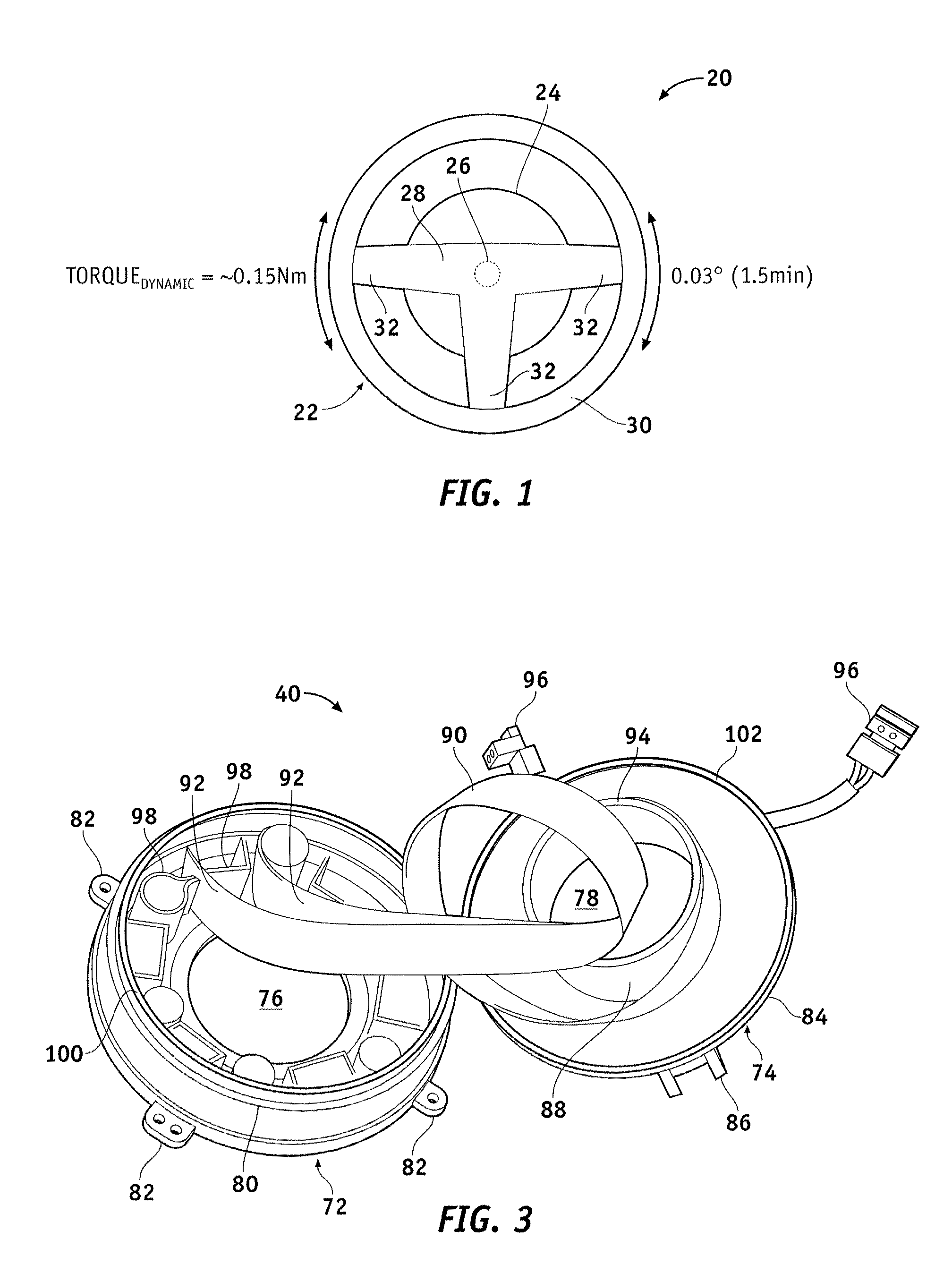 Vehicular steering wheel and column assembly including torsional damper device