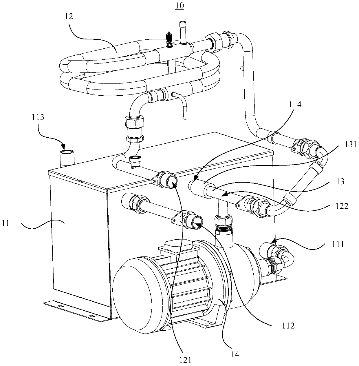 Machine tool cooler device and numerically controlled machine tool system