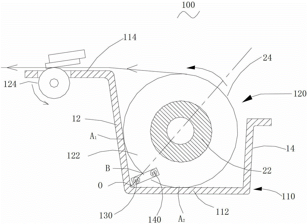 End-of-roll paper detection device, printing apparatus and detection method for end-of-roll paper