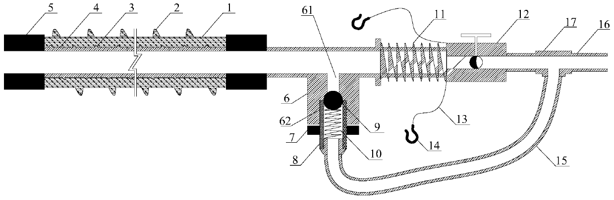 Drilling water expansion blocking and drainage device