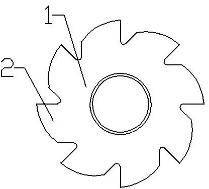 Special disc-shaped milling cutter for processing toothed welding fork