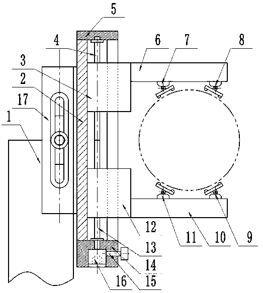 Radio-frequency communication equipment adjusting mechanism