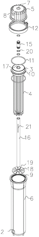 Ultrafiltration membrane module and method for treating high-turbidity water by using same
