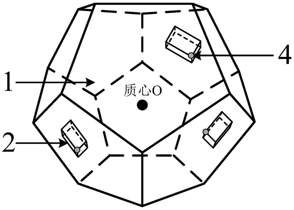 Space rigid body centroid position detection method based on vision and inertia unit fusion