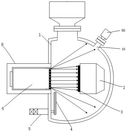 A protection device for a vacuum measuring tool of an ion beam etching system