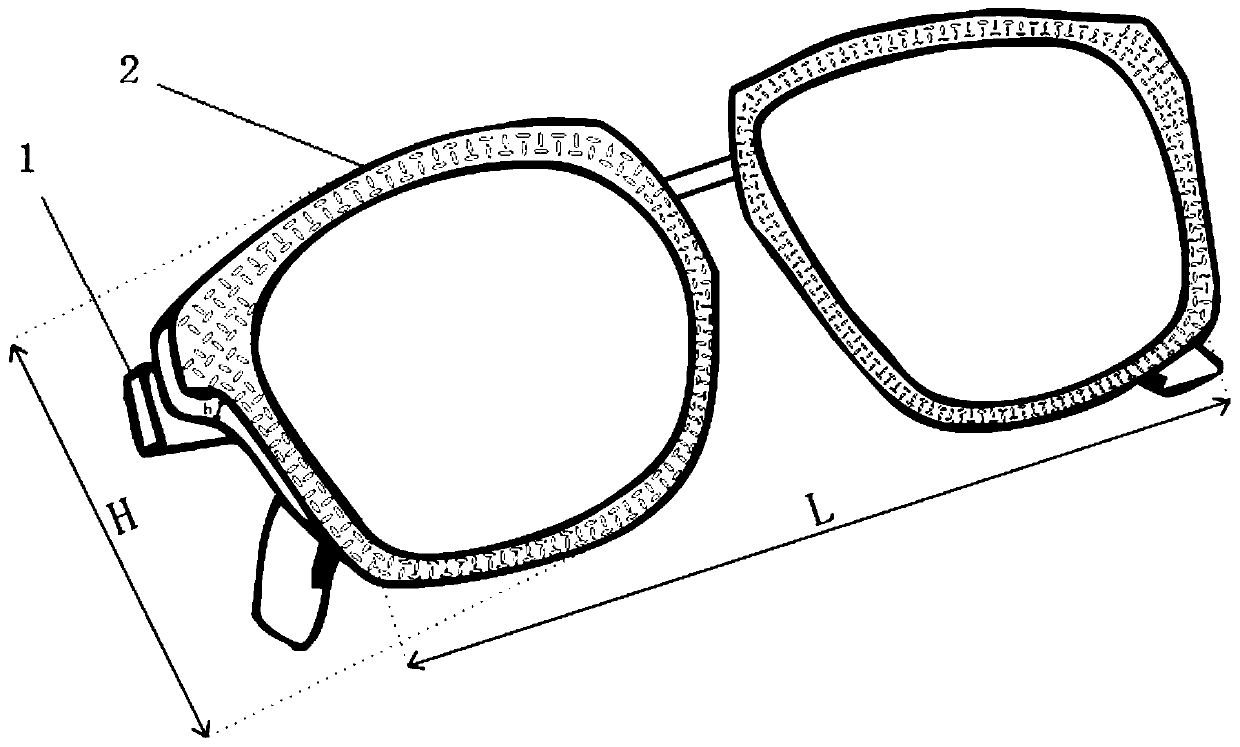 Mirror frame with negative Poisson's ratio effect and design method thereof