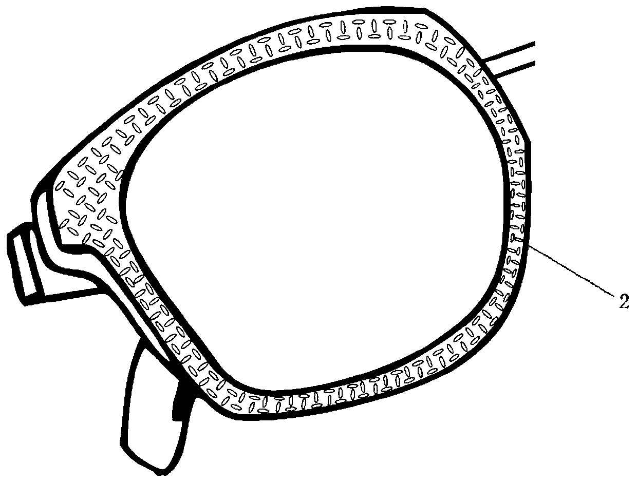 Mirror frame with negative Poisson's ratio effect and design method thereof