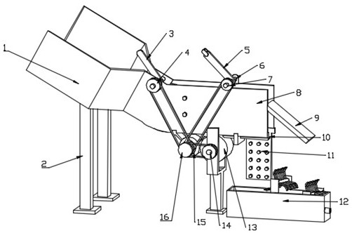 A kind of winnowing waste treatment equipment