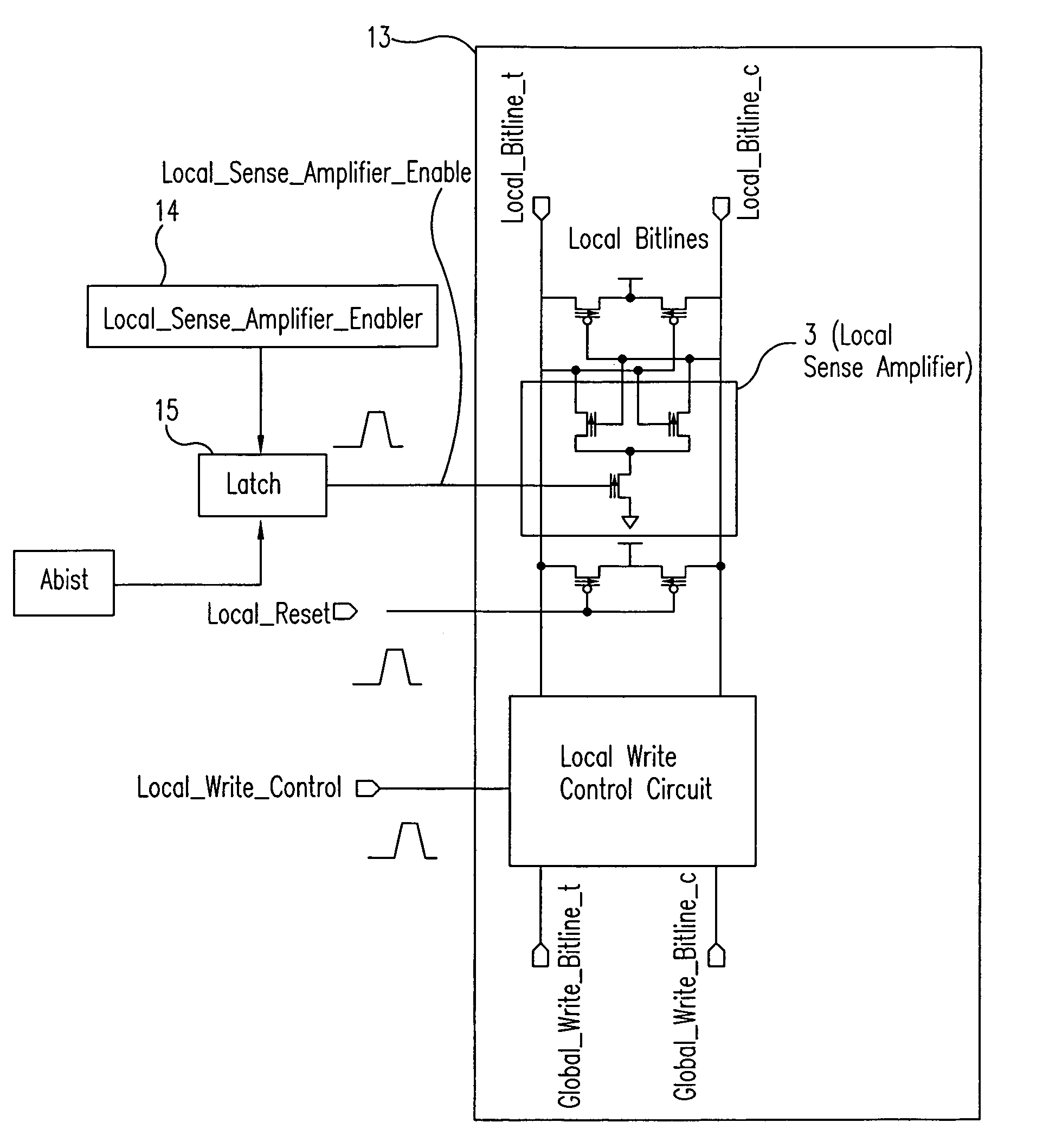 Local bit select circuit with slow read recovery scheme