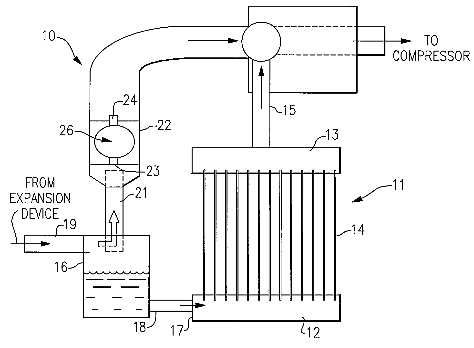 Liquid-Vapor Separator For A Minichannel Heat Exchanger