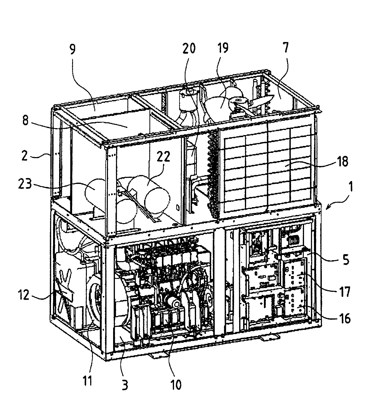 Cooling water circuit for stationary engine