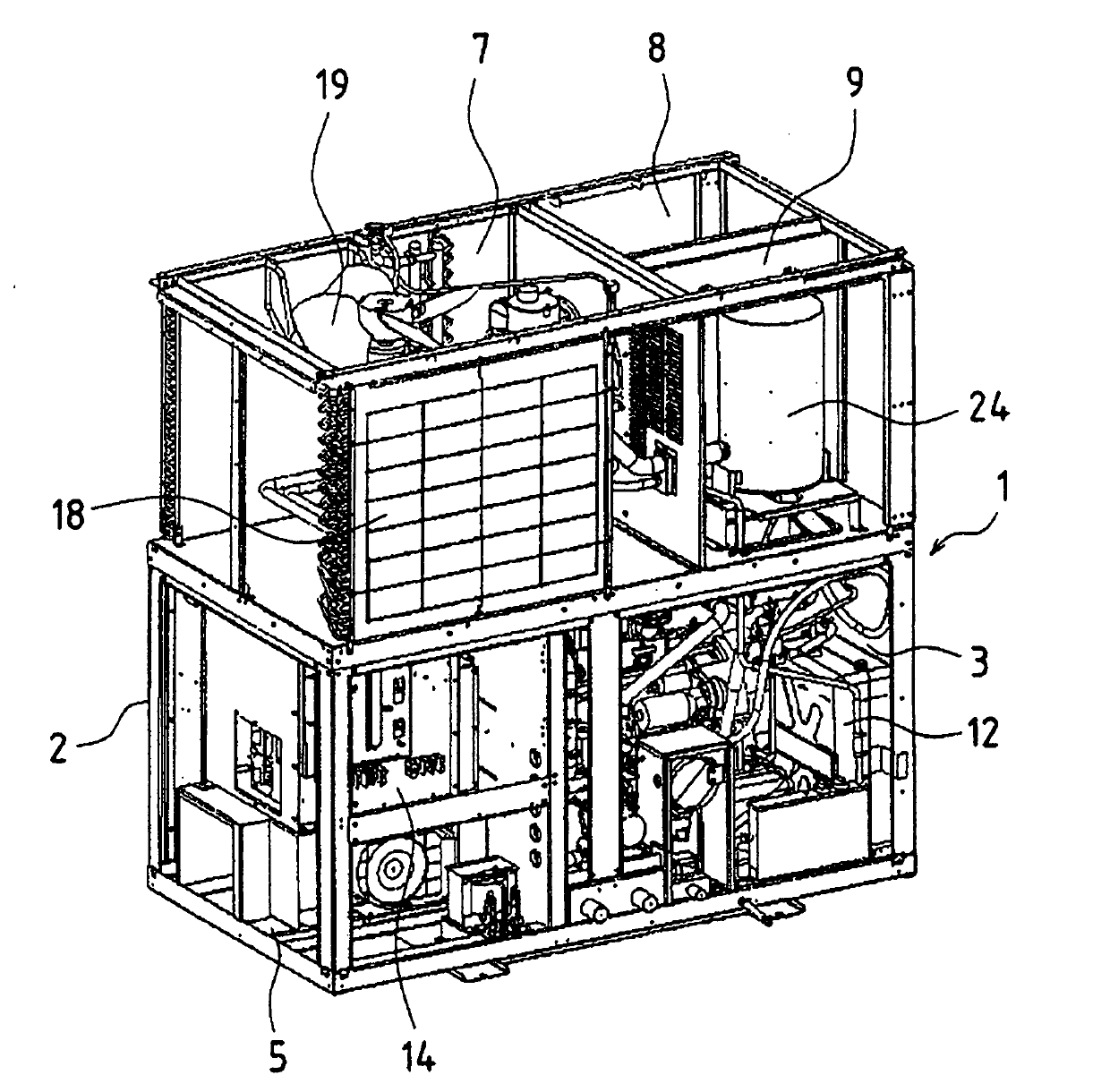 Cooling water circuit for stationary engine