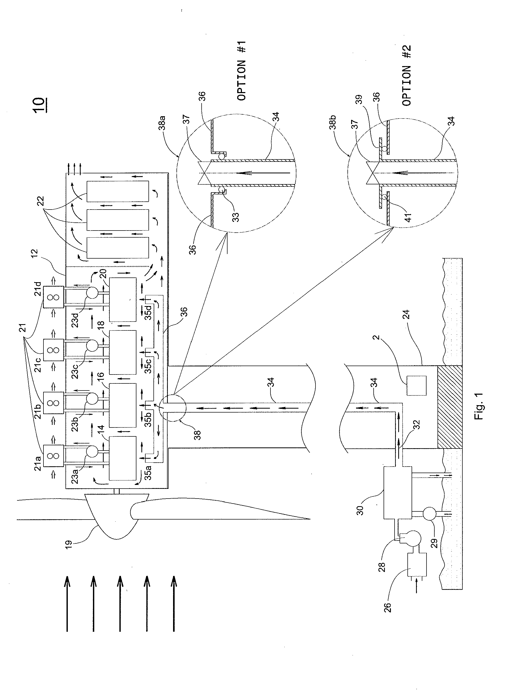 Cooling and climate control system and method for an offshore wind turbine